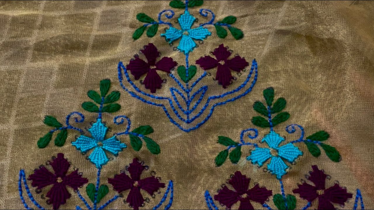 Embroidery Design Handwork #embroiderydesign # Hand work # viral videos 