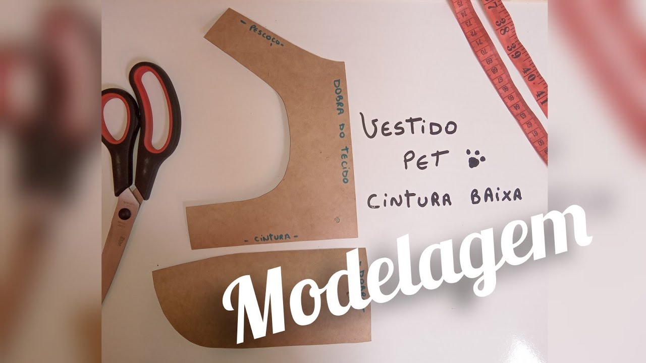 Como Modelar vestido cintura baixa para pet