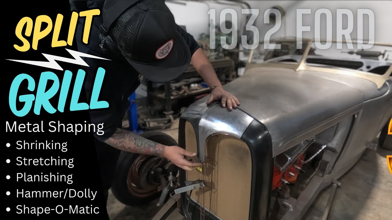 Metal Shaping A Split 1932 Ford Grill For The Model A Roadster Hot Rod Part 1