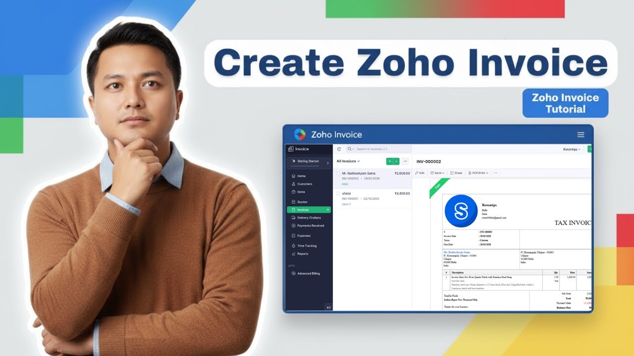 How to Create Invoice in Zoho | Complete Zoho Invoice Tutorial