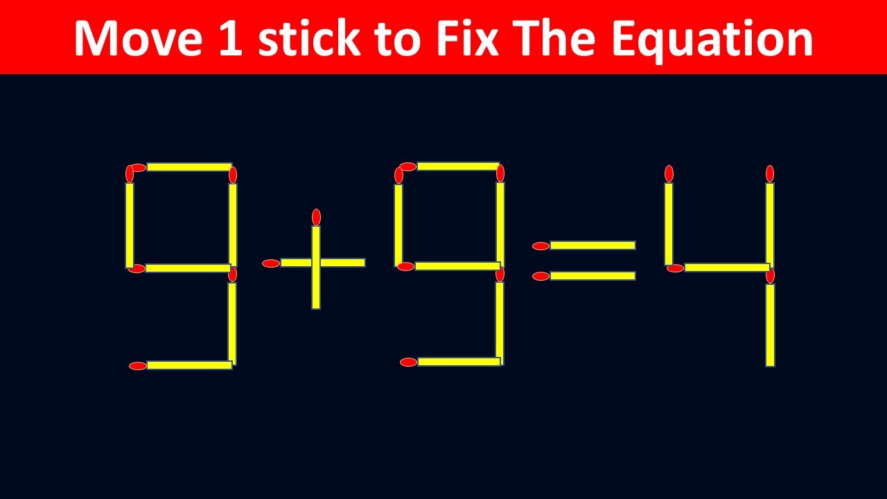 Improve IQ - Fix The Equation #matchstickpuzzle #simplylogical