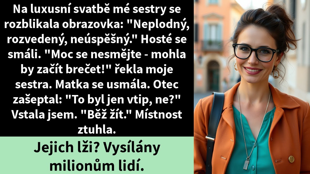 Na luxusní svatbě mé sestry se rozblikala obrazovka: 