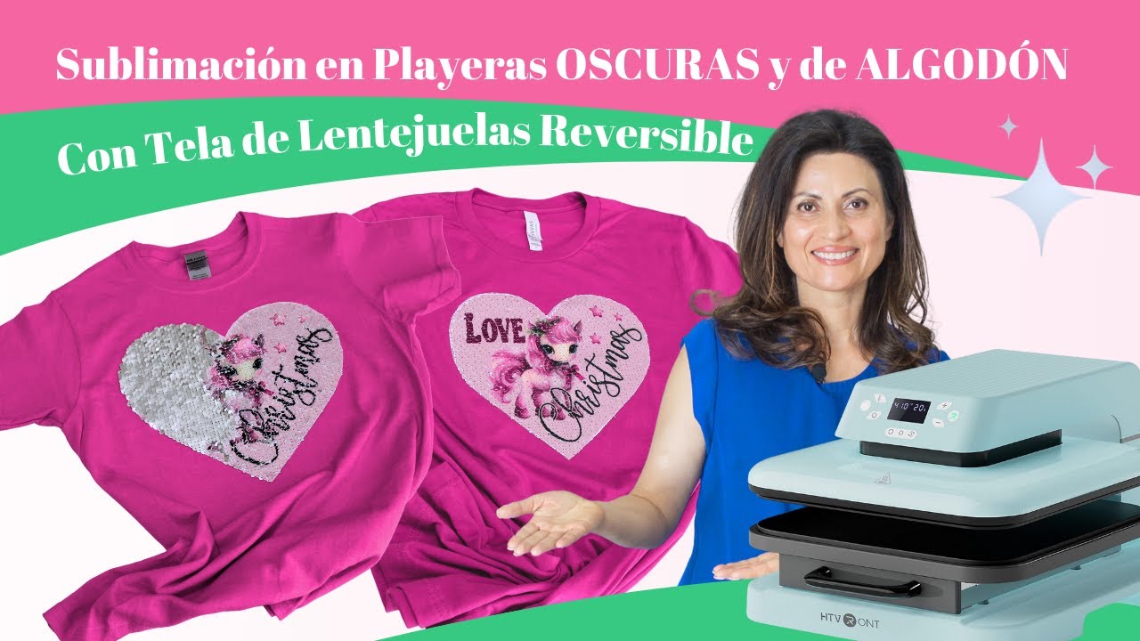 Idea de Negocio: Como Sublimar Camisetas Oscuras y de Algodón con Tela de Lentejuelas Reversible