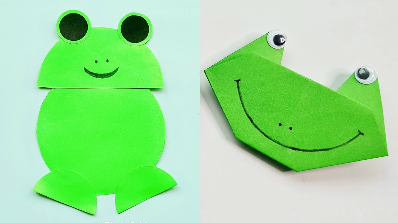 Paper Frog 🐸 Craft | Frog Face | Easy Paper Crafts | Frog | Diary Of Art 