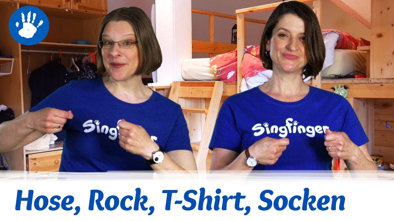 How To: Gebärden, lautsprachunterstützend: Hose, Rock, T-Shirt, Socken