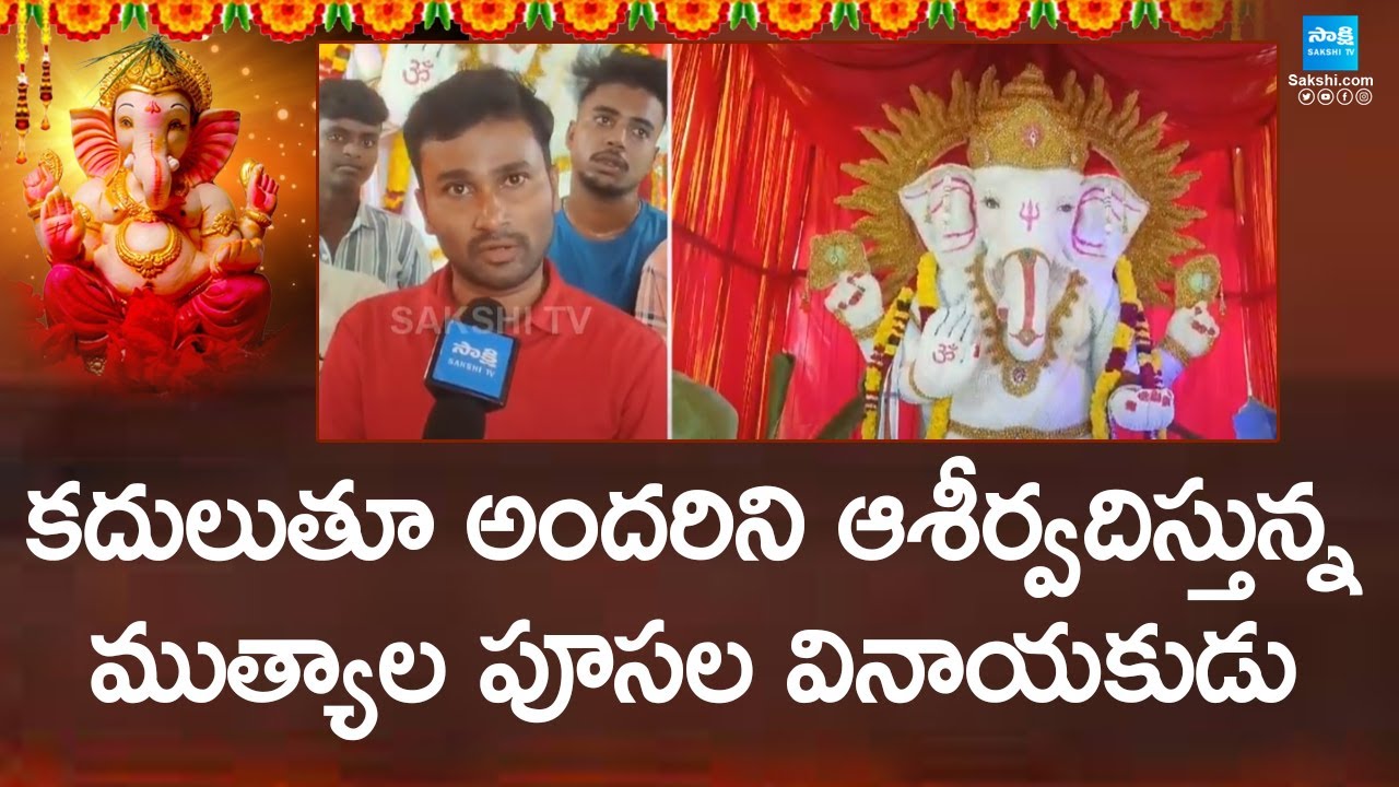 Inamadugu Villagers Made Lord Ganesh Idol With Pearl Beads,Vinayaka Chavithi Celebrations In Nellore