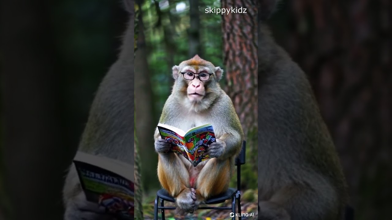 monkey reading a comics