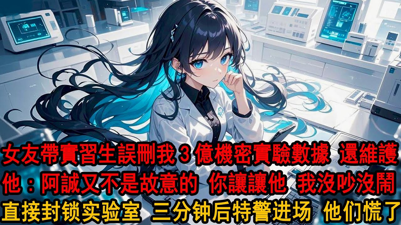 女友柳如煙帶的實習生刪光我全部實驗數據，她卻漫不經心：阿誠又不是故意的，他年紀小你讓讓他。我沒吵沒鬧，直接封鎖實驗室，三分鍾後特警破門而入！想私了？特警一句：涉嫌叛國，死刑！他們終於慌了。