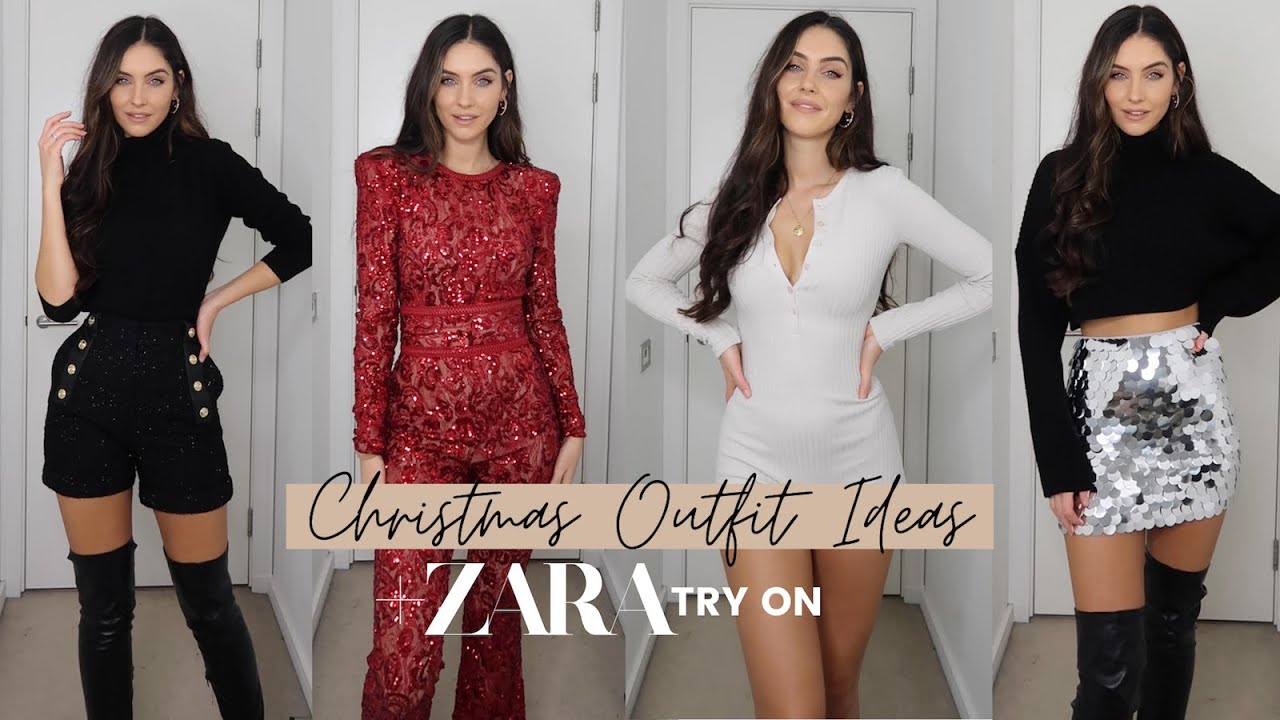 CHRISTMAS OUTFITS 2020 - Staying In and Going Out + Mini Zara Haul