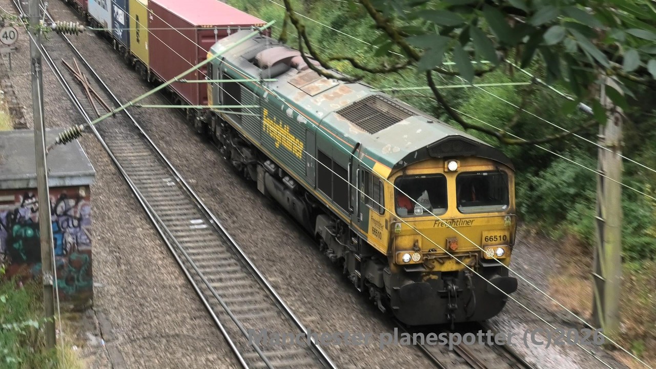 Freightliner Class 66510 On 4M42 Is Seen Passing At Heald Green On The 22/07/2026