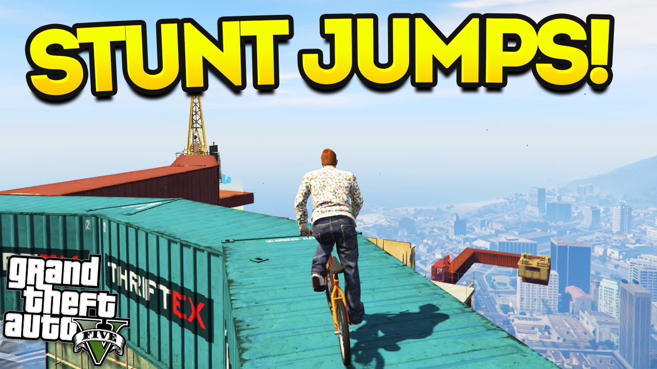 GTA 5 SUPER STUNT JUMPS! (GTA 5 Funny Moments)
