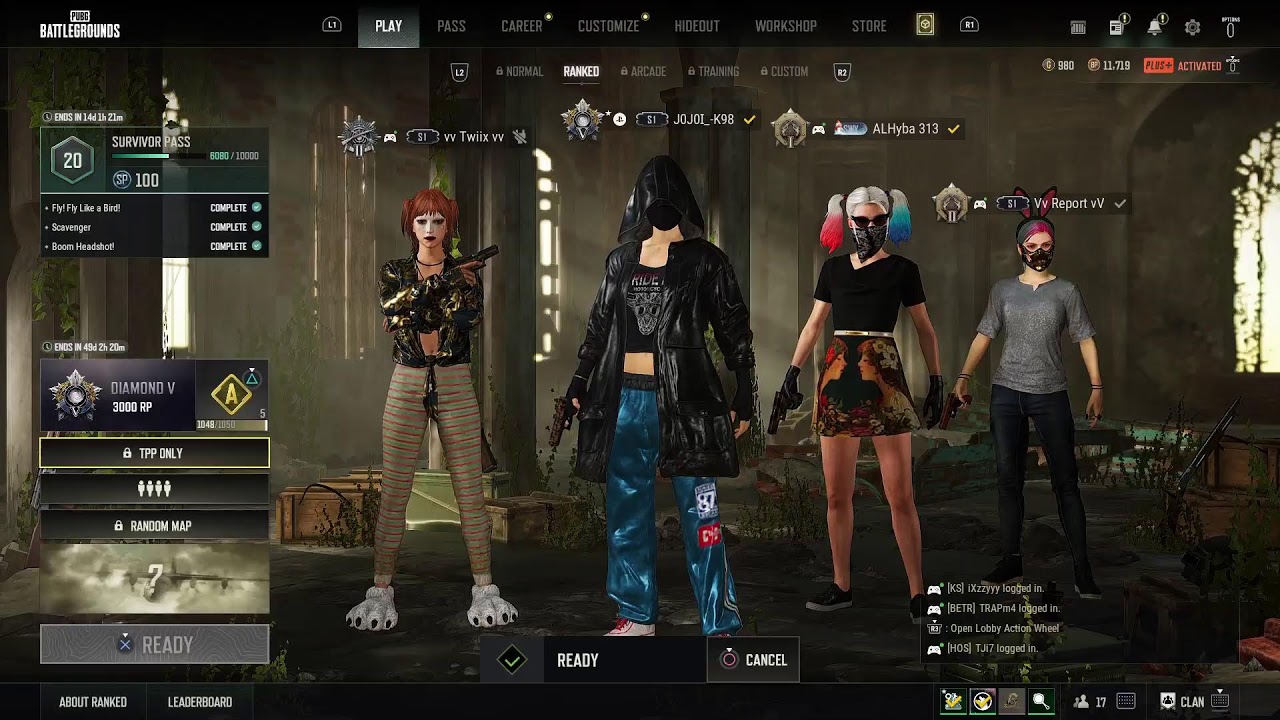 PUBG Ranked TPP with  FPP