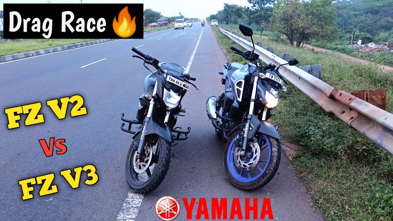 Yamaha Fz V2 Vs Yamaha Fz V3 Drag Race | Watch Full Video | 