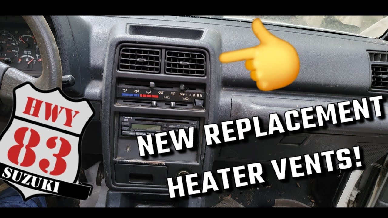 NEW Heater Vents! 1992-95 Geo Tracker Suzuki Sidekick - AC AIR Vent Radio Bezel