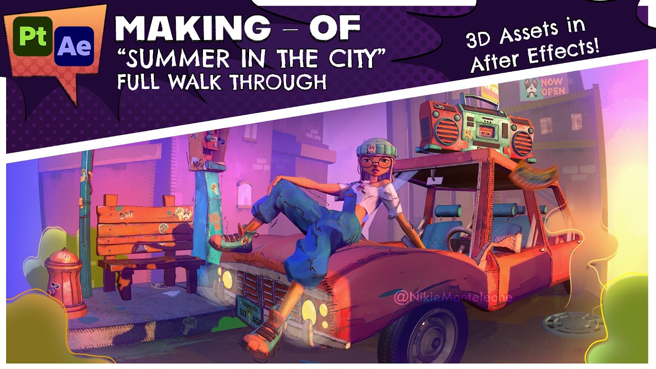 Summer In The City Tutorial with After Effects and Substance Painter