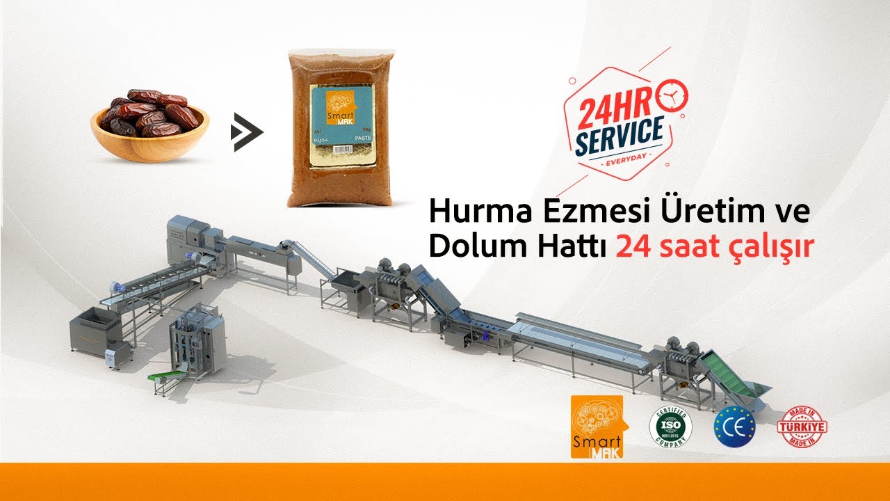 Hurma Ezmesi Üretim ve Dolum Hattı