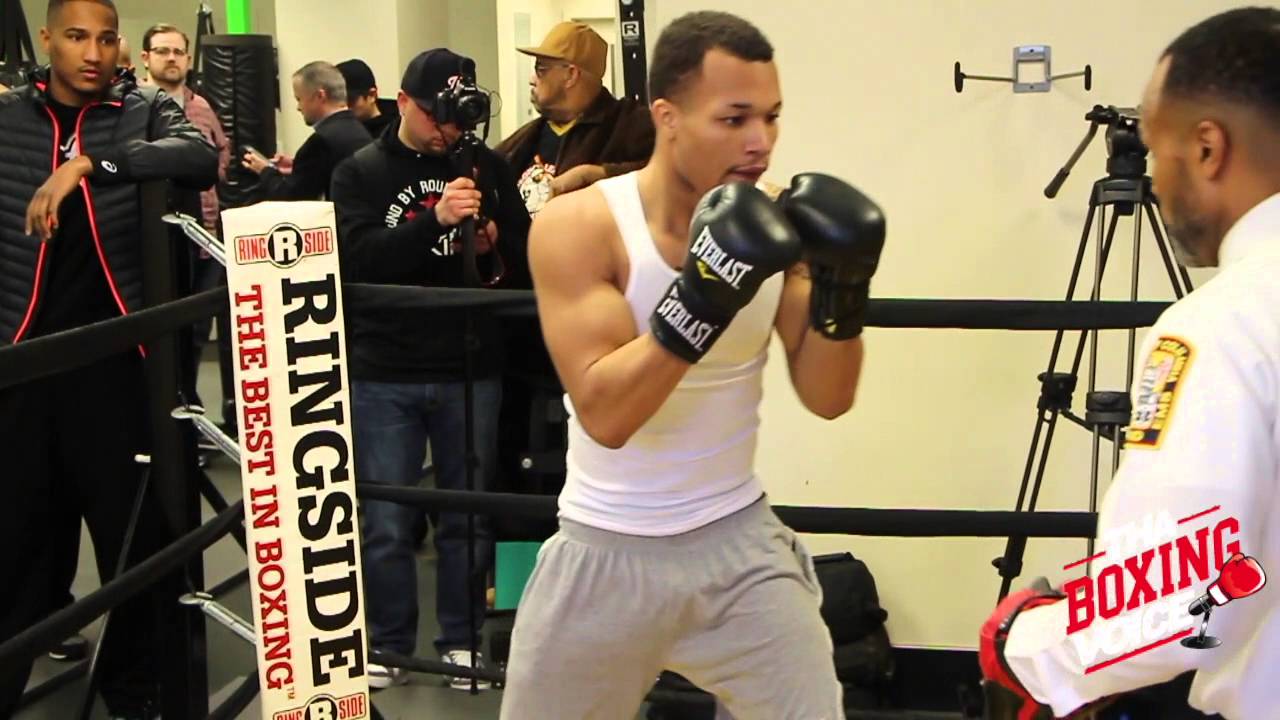 Super Middleweight D'Mitrius Ballard Doing Pad Work
