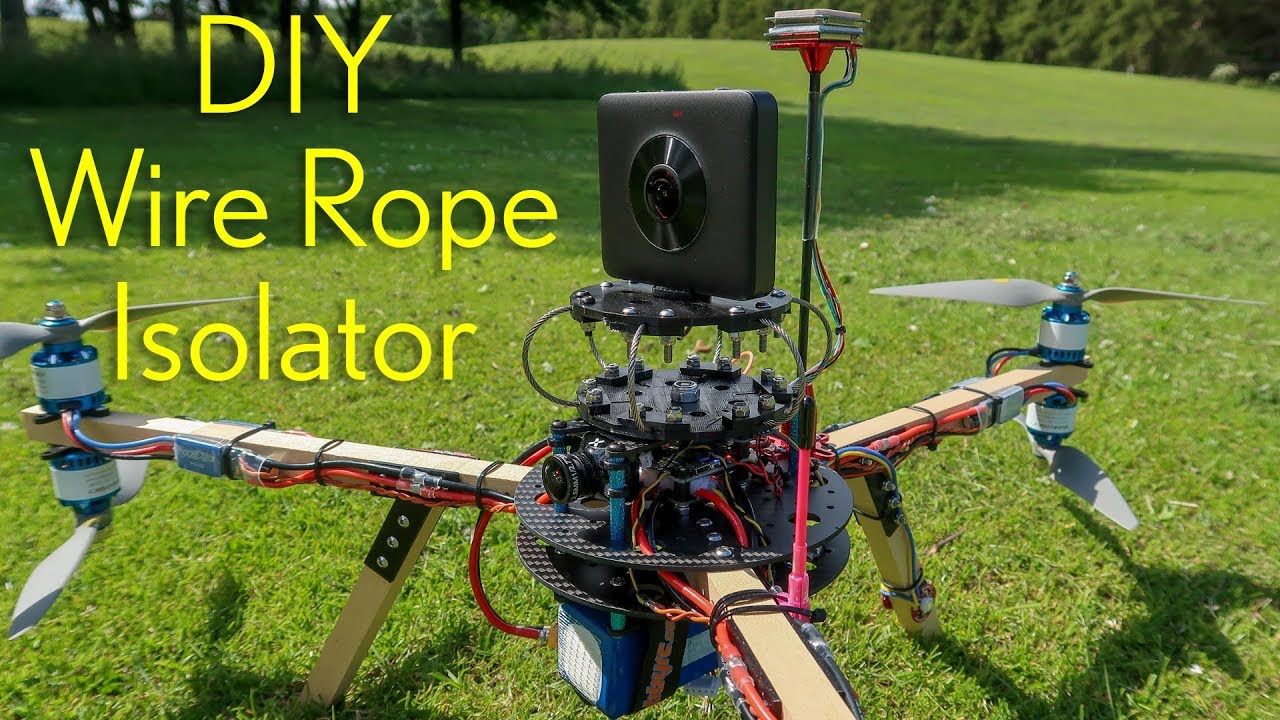 DIY Wire Rope Isolator // 360 Camera // Y6 Everycopter Drone