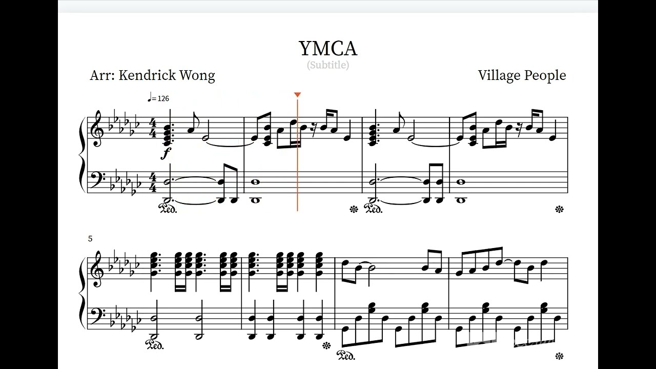 YMCA Sheet Music