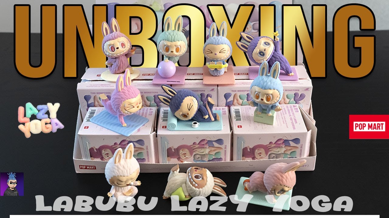 Asmr Unboxing POP MART LABUBU Lazy Yoga Series - THE MONSTERS  Figures #unboxing #labubu #popmart