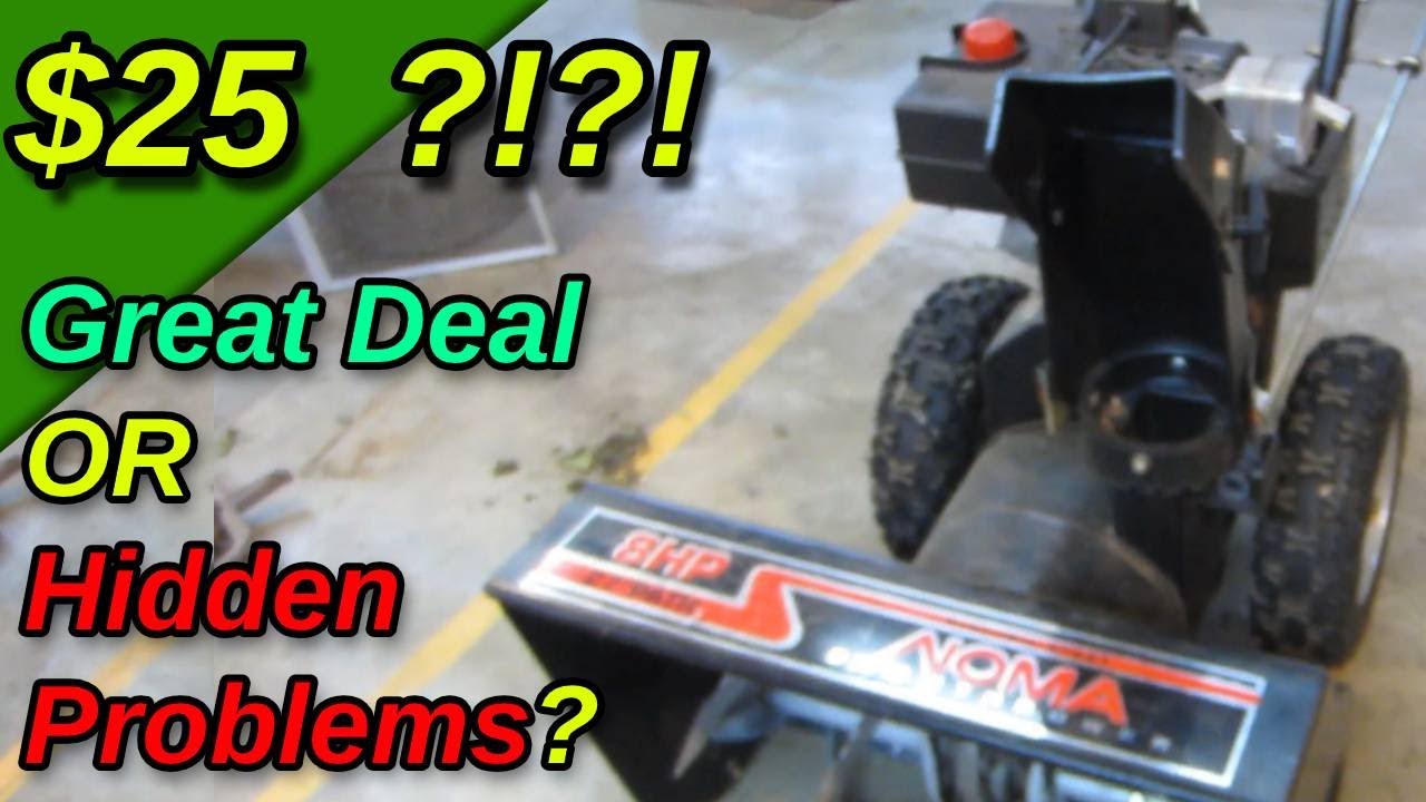 Снегоочиститель Noma Snowthrower мощностью 8 л.с., 27 дюймов. Подготовка к сезону. Замена масла. ...