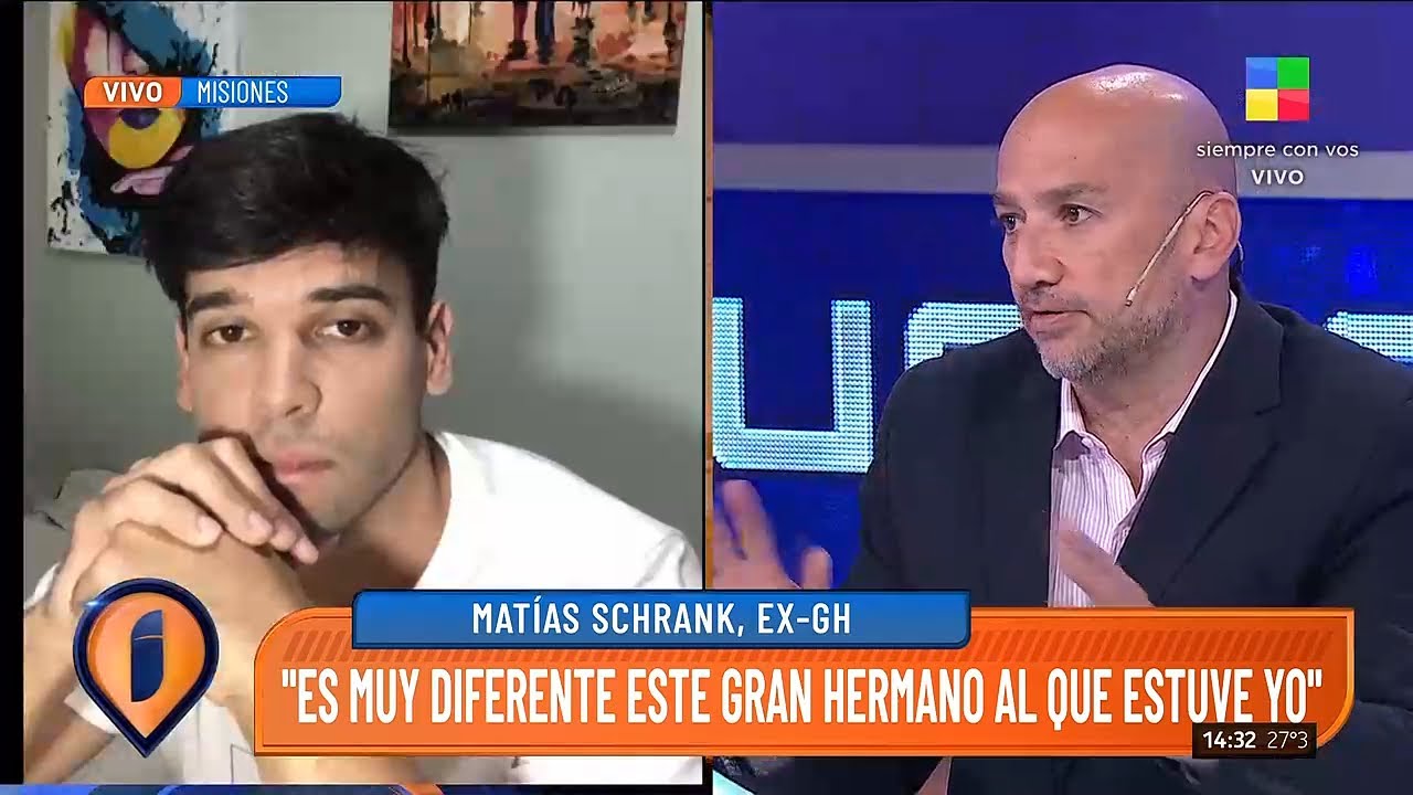 🎙️ Matías Schrank, exparticipante de GH: 
