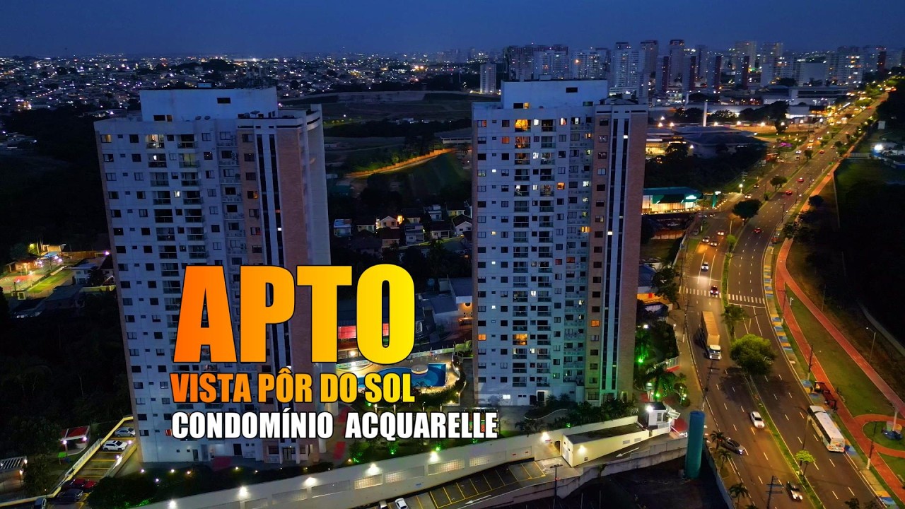Condomínio Acquarelle, 92m², VISTA ESPETACULAR, Apartamento 3 quartos com suite, 2 vagas
