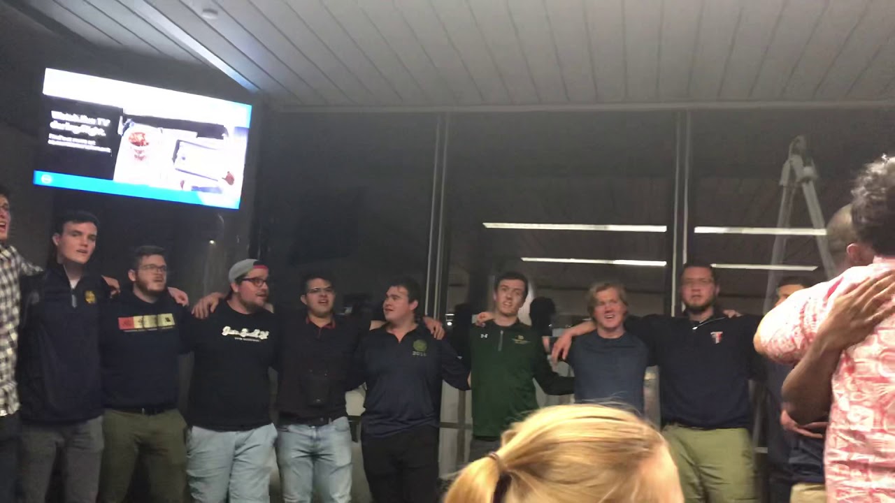 The Notre Dame glee club at O’Hare airport in Chicago 10:30 PM