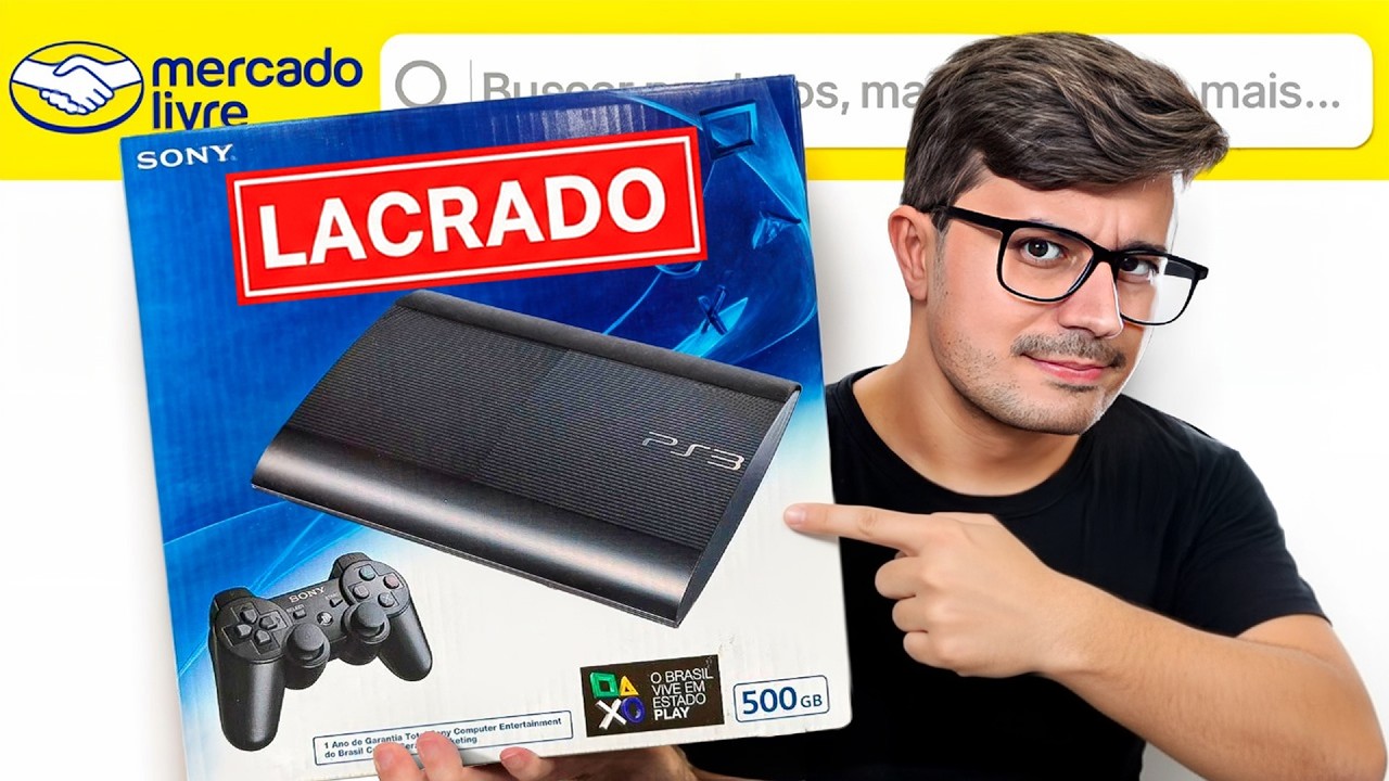 ABRINDO um PS3 LACRADO que achei no MERCADO LIVRE
