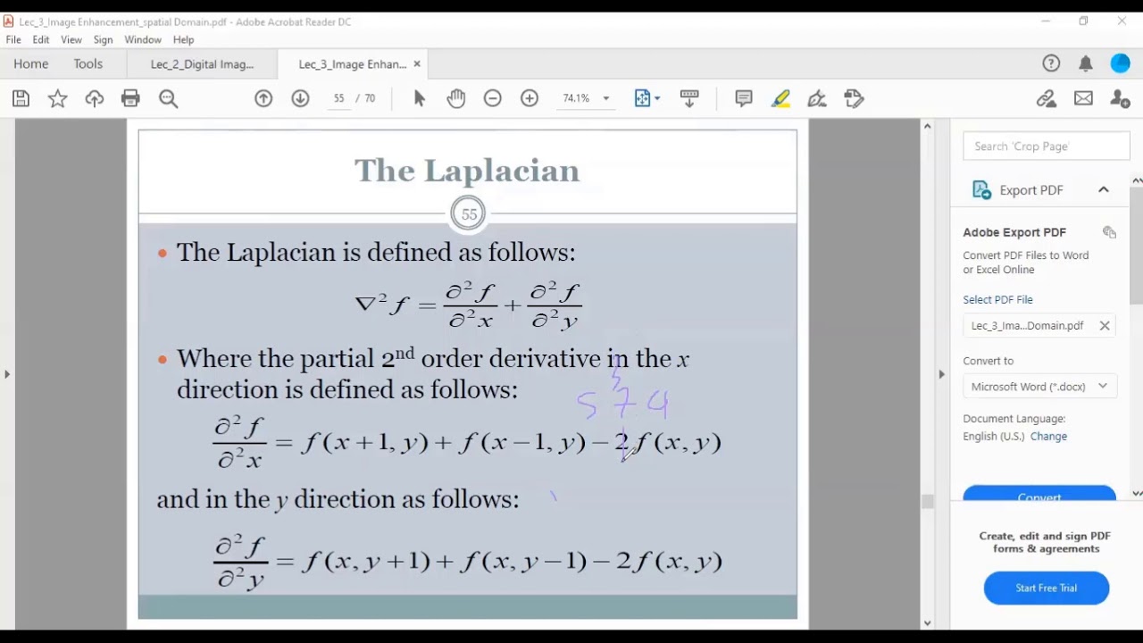 Lecture 3 - Image Enhancment Part 3 تحسين الصور الجزء الثالث