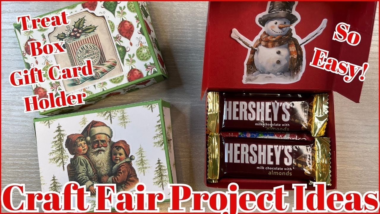 CRAFT FAIR PROJECT IDEAS | TREAT BOX WITH GIFT CARD HOLDER | SO EASY!