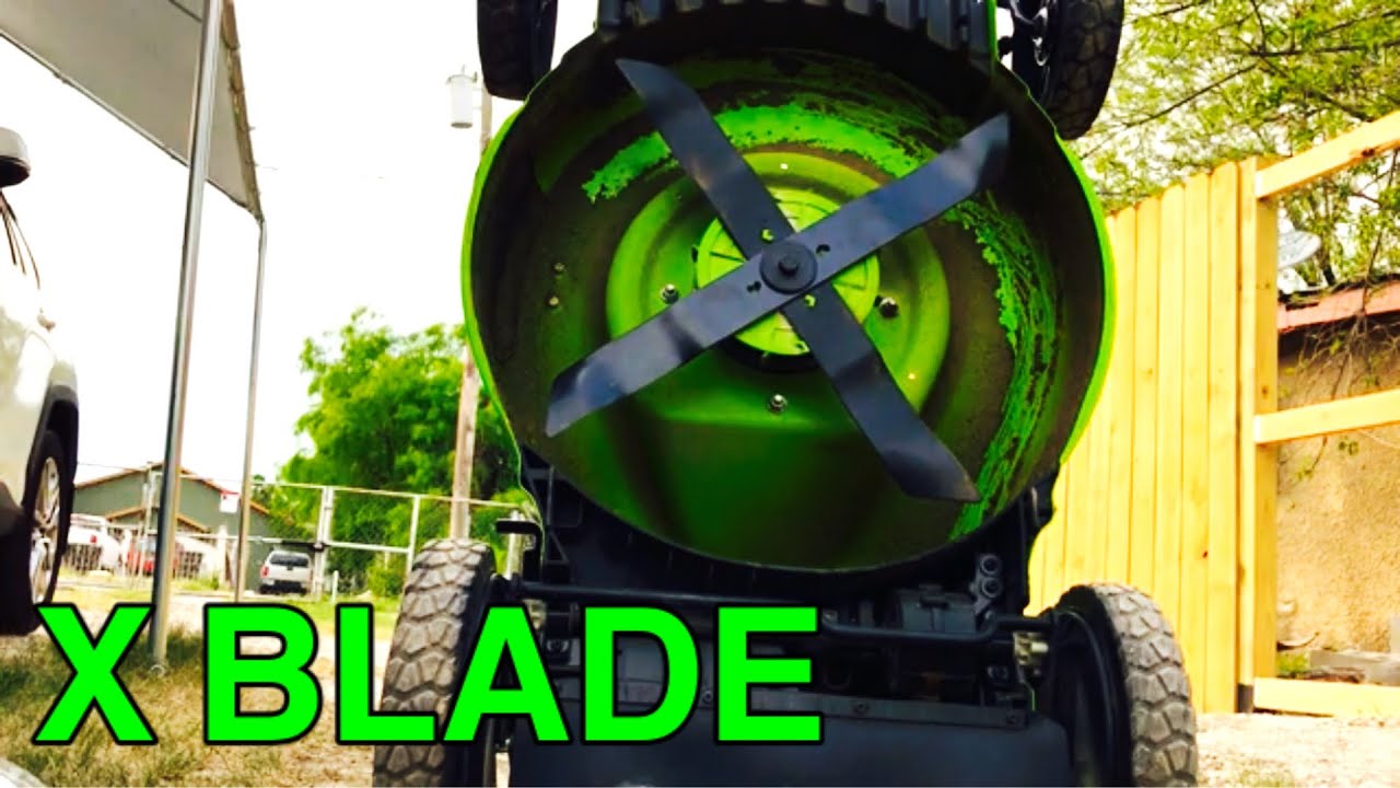 X BLADES, CROSS BLADES ON GREENWORKS 60v MOWER