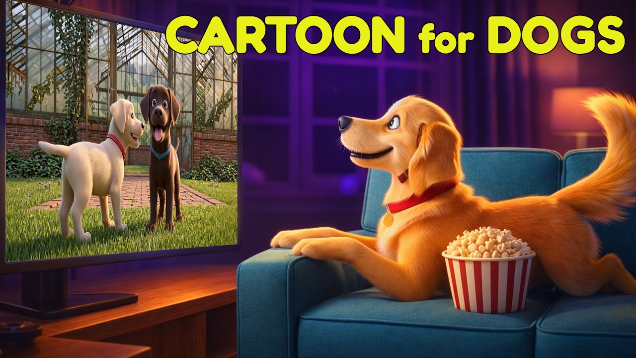 Cartoon for Dogs🐾Best Dog Cartoon for Puppies to Watch, in Colors They Can See! Anti-Anxiety Music
