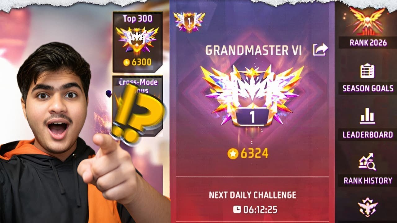 CR Push Top 1✔ Booyah Region Top 1 ☠ 100 Streak ???#freefire #ugayush