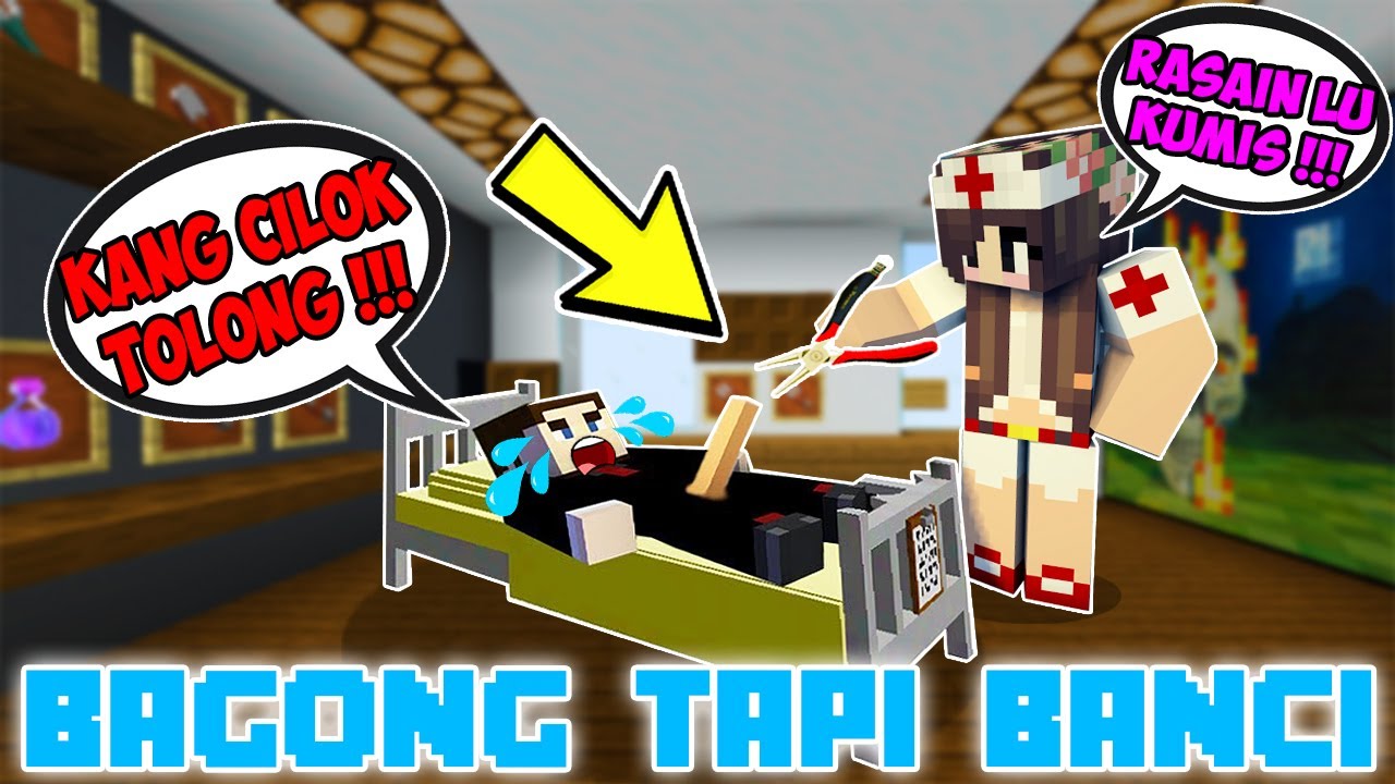 PARAH! TUAN BAGONG DIOPERASI GANTI K3LAMIN JADI B4NCI OLEH SUSTER CANTIK INI DI MINECRAFT !!!