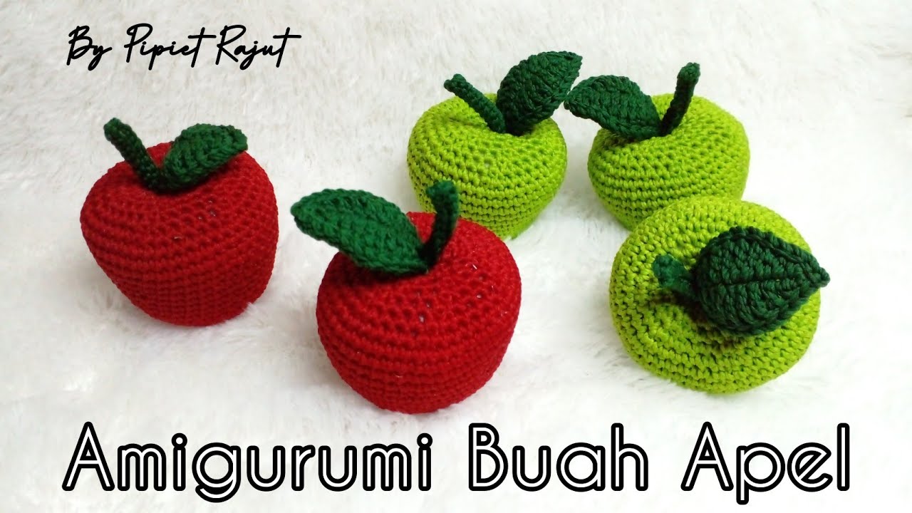 AMIGURUMI || Merajut Buah Apel || Apple fruits || Fruits Amigurumi || Beginners Amigurumi Friendly