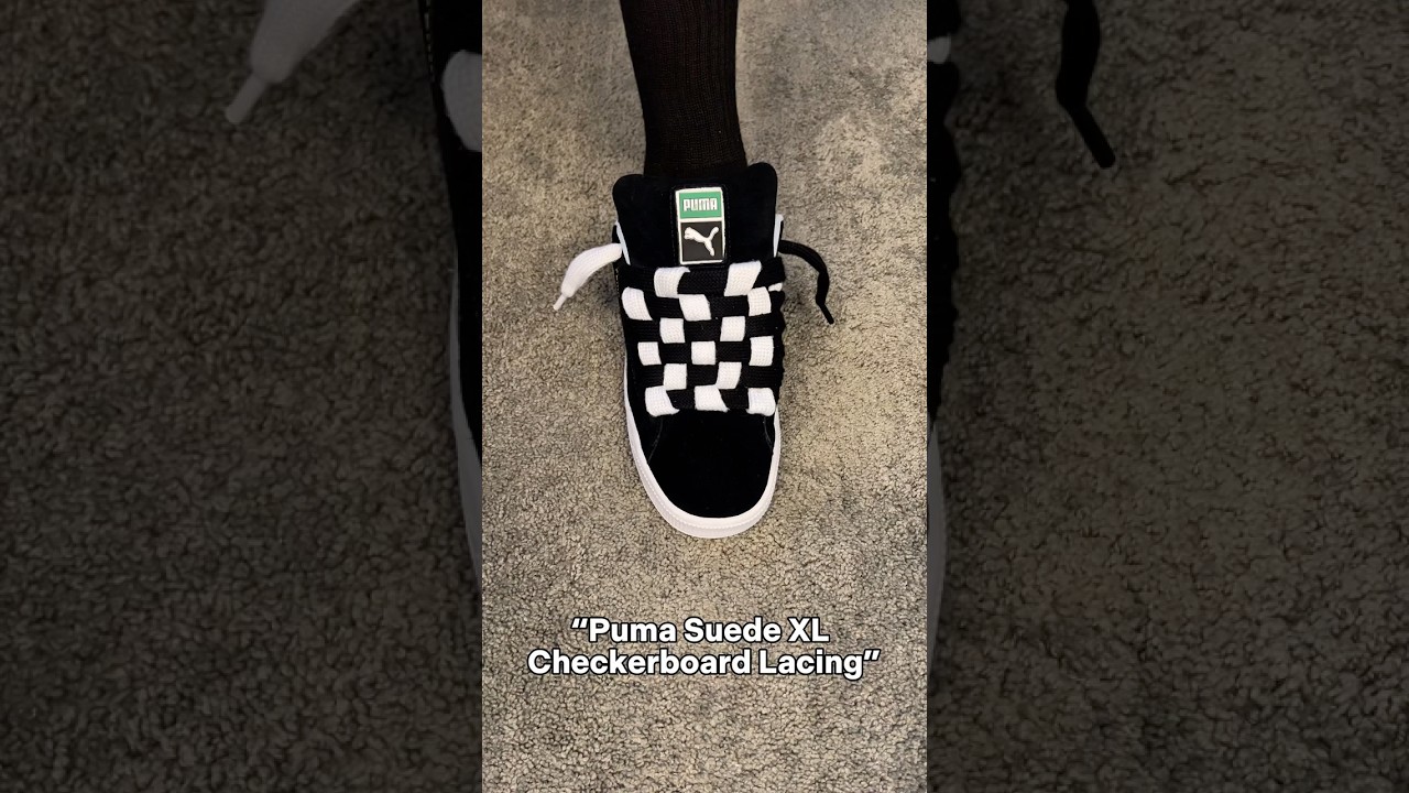 Puma Suede XL Checkerboard Lacing #sneakers #puma #xl