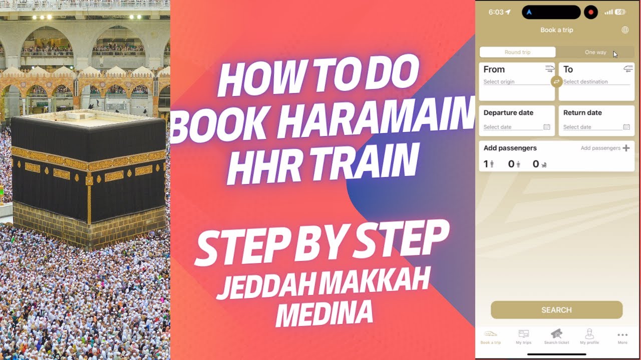 Book Haramain High Speed Railway Step by Step- HHR Train - Jeddah Makkah Madina Hajj 2025 Umrah