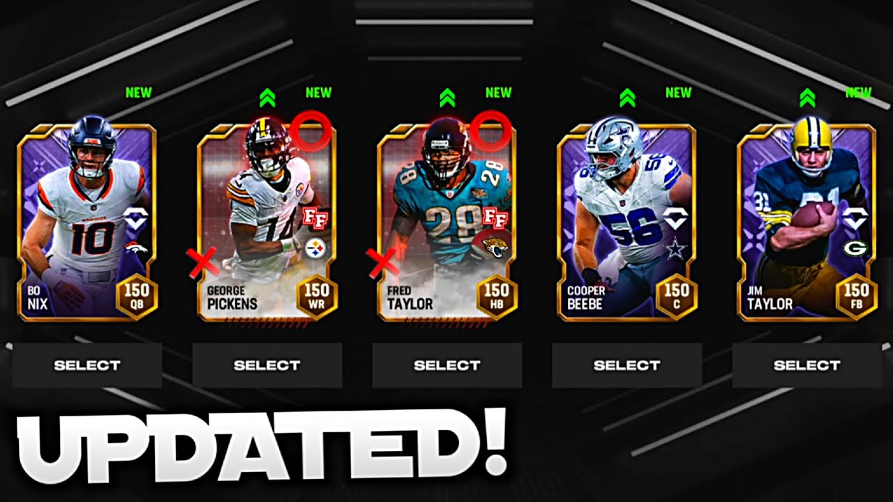 4X UPDATED ICONIC SELECT PACKS! TEAM UPDATE! - Madden Mobile 25