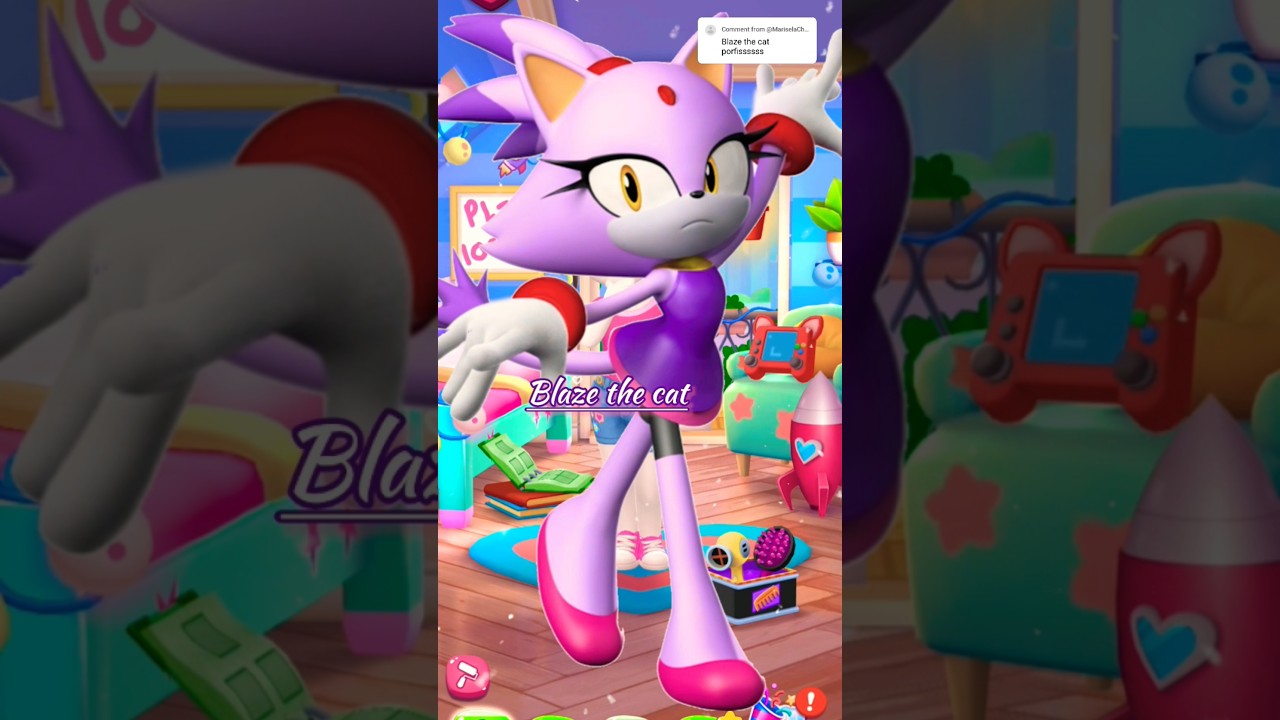Blaze the cat makeover My Talking Angela #mytalkingangela2 #cosplay #sonic #shorts