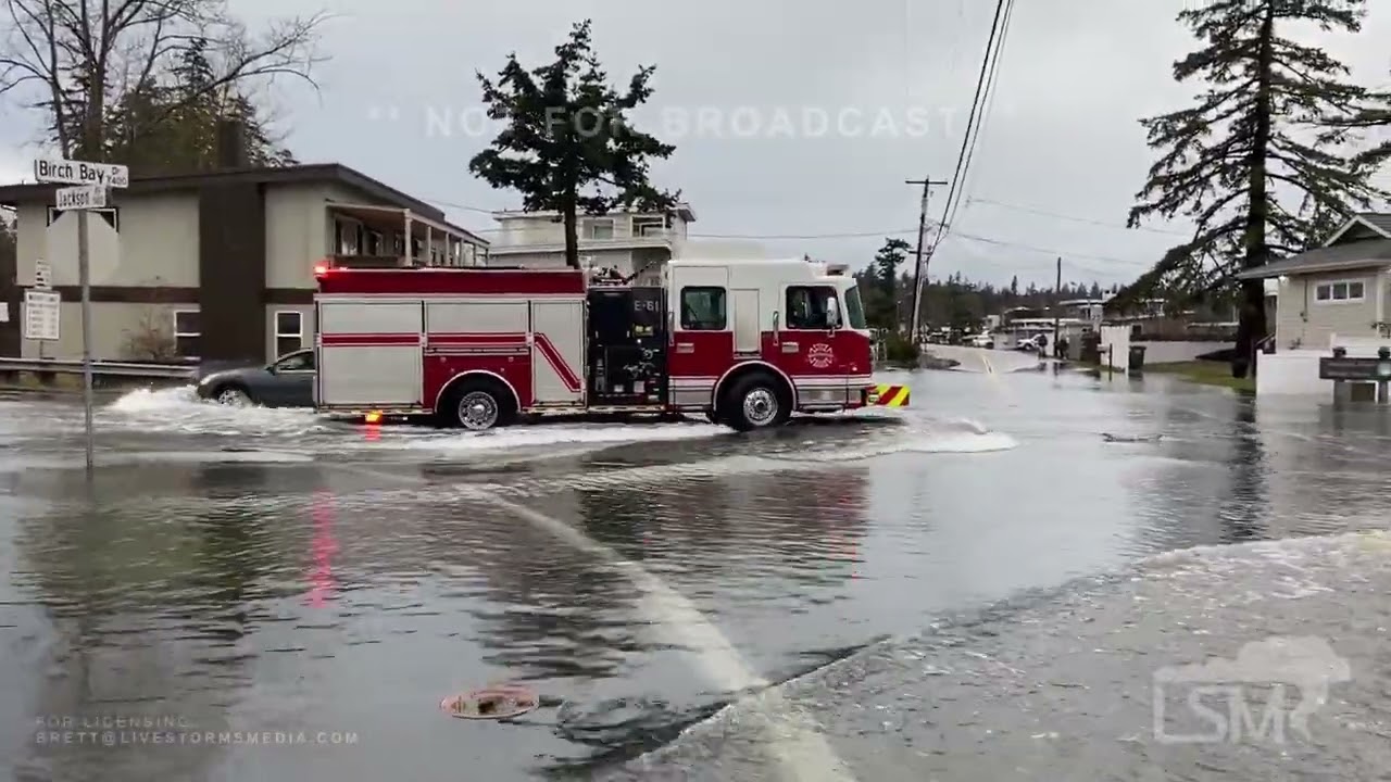 12-27-2022 Birch Bay, WA - Coastal Flooding in the Pacific Northwest, Water in Homes