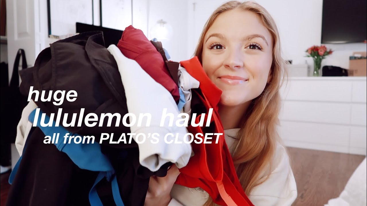 huge LULULEMON haul from PLATOS CLOSET and other thrift stores!! how to find CHEAP lululemon!