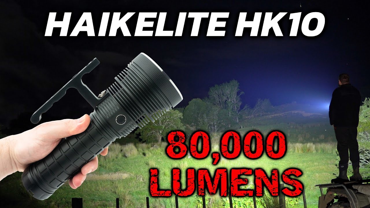 HaikeLite HK10, Brightest Fanless Flashlight 2024, 80,000 Lumens