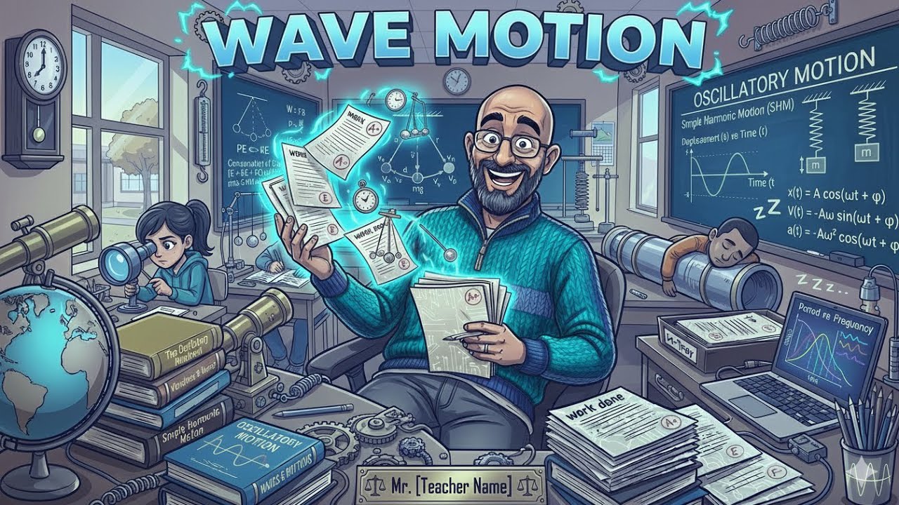 حل اسئلة كتاب المعاصر - فيزياء لغات - تانية ثانوي - wave motion - 2026