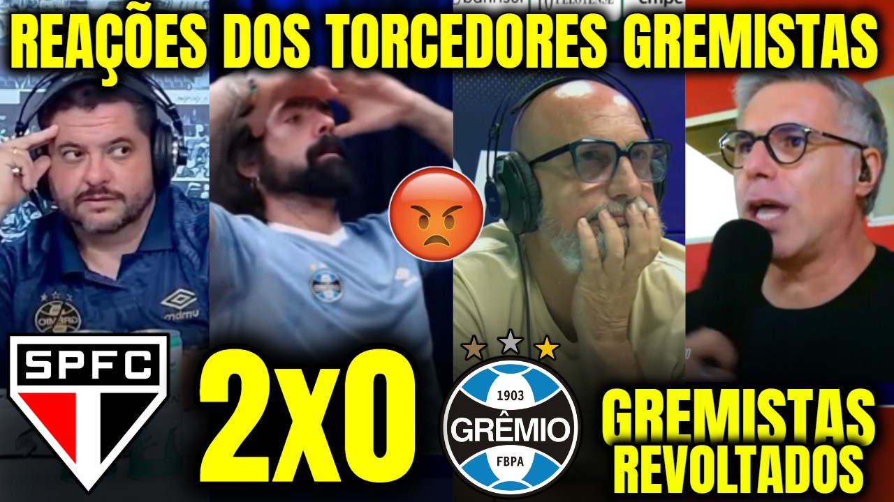 REAÇÕES DOS GREMISTAS REVOLTADOS COM DERROTA PARA O SÃO PAULO SÃO PAULO 2X0 GRÊMIO