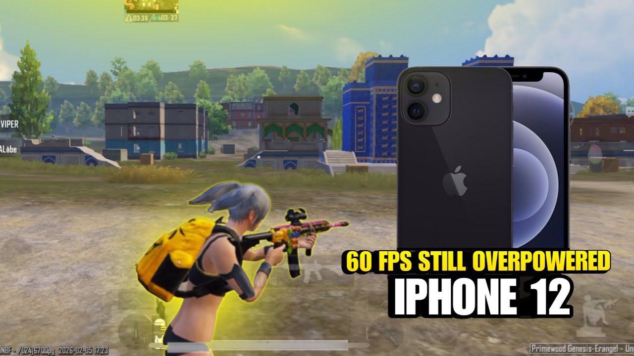 60 fps still overpowered...💥 in 4.2 update || IPHONE 12 🔱 #bgmi 