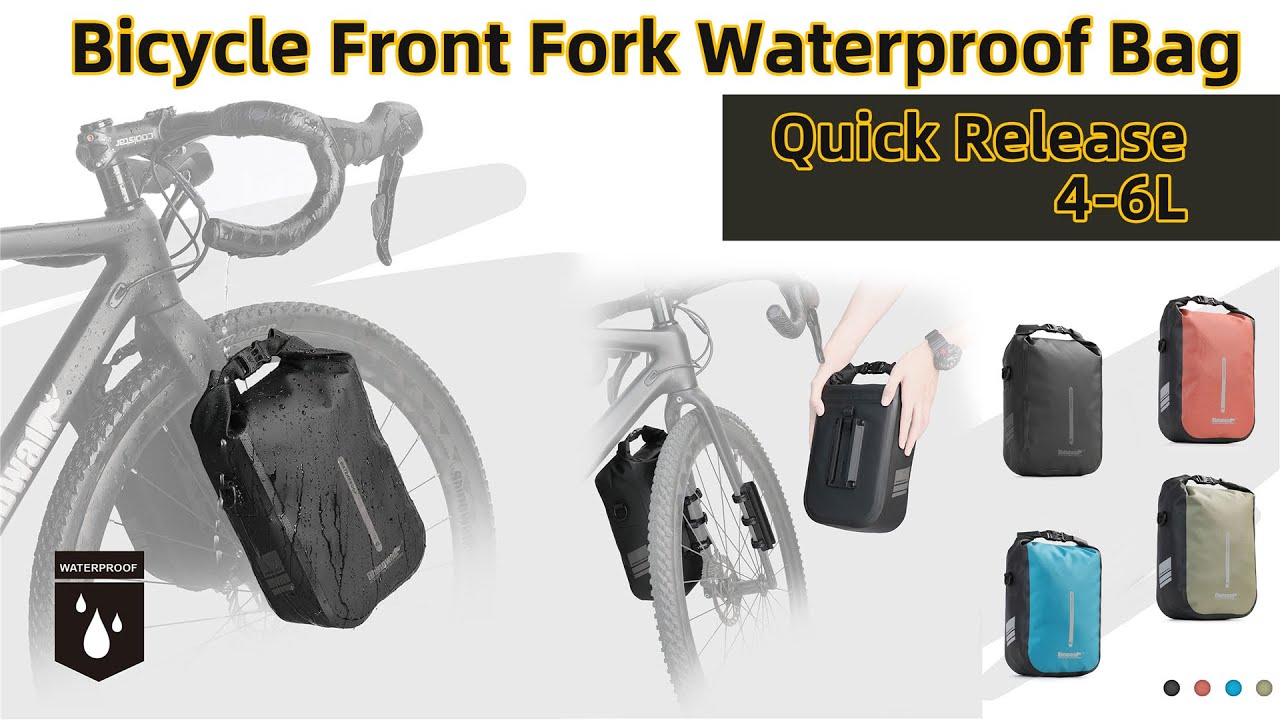 Bicycle Front Fork Waterproof bag Quick release 4-6L #rhinowalk #cycling #bikebag #bike