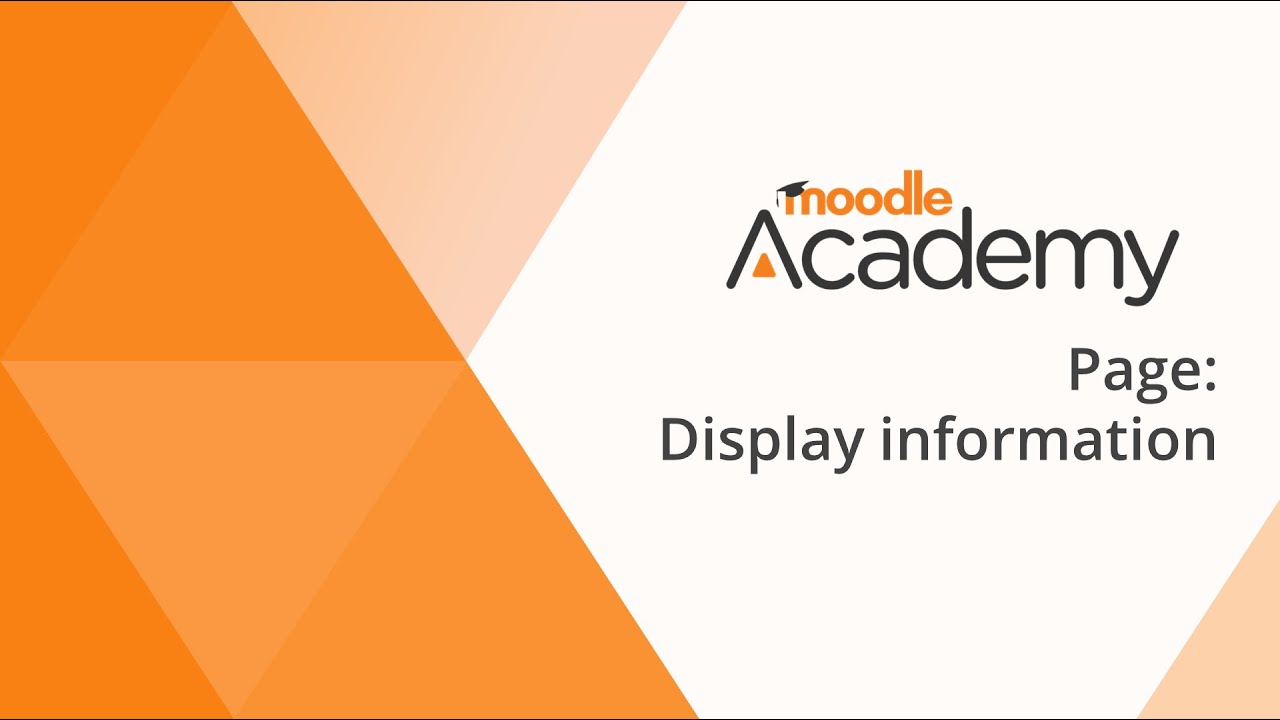 Page in Moodle