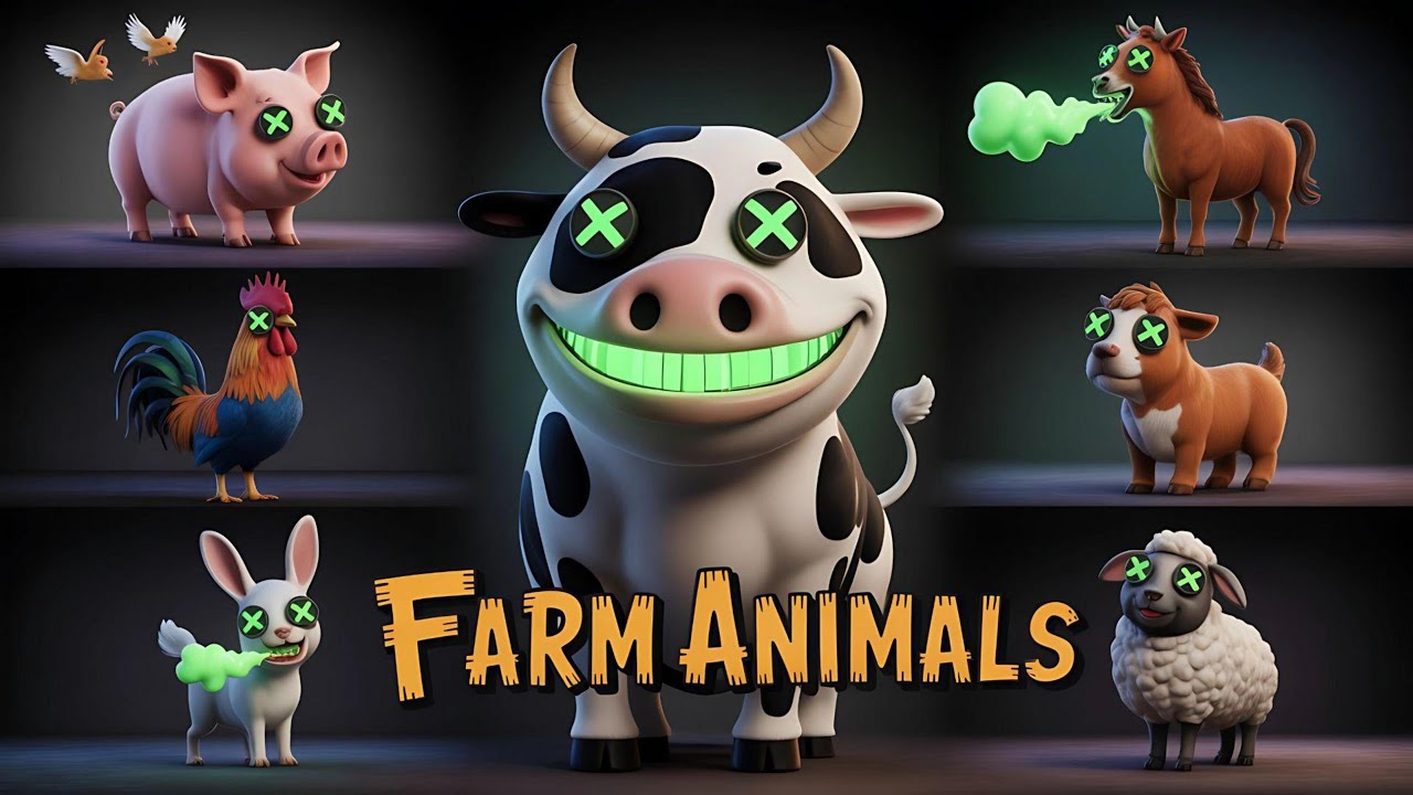 Halloween Farm Animal Sounds Song | Animals and Farm Song for Kids | Fun Nursery Rhymes