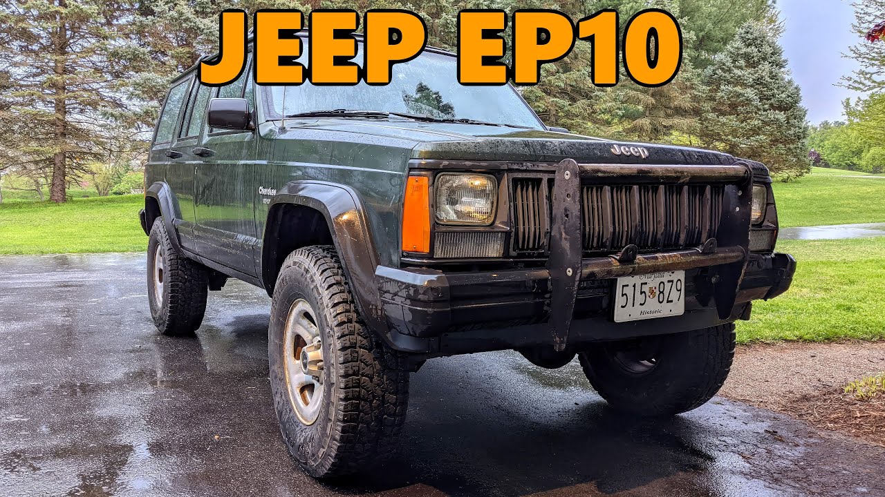 1996 Jeep Cherokee Junkyard Lift Kit Part 2 - Coil Springs, Brakes, and Tires (XJ Ep.10)